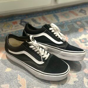 Vans Womens Classic Black and White Sneakers